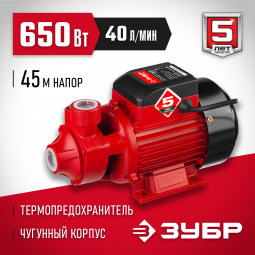 Насос М1 садовый поверхностный ЗУБР НС-М1-650-Ч