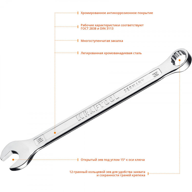 Комбинированный гаечный ключ KRAFTOOL 27079-10_z01