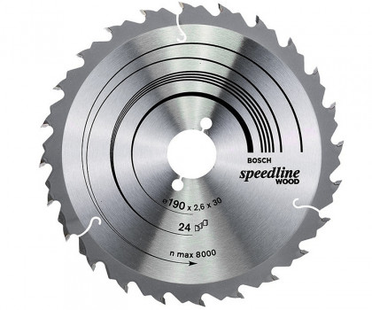 Пильный диск по дереву BOSCH Speedline Wood 190х30 24