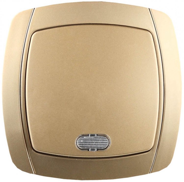 Одноклавишный выключатель с индикатором СВЕТОЗАР АКЦЕНТ SV-54231-GM