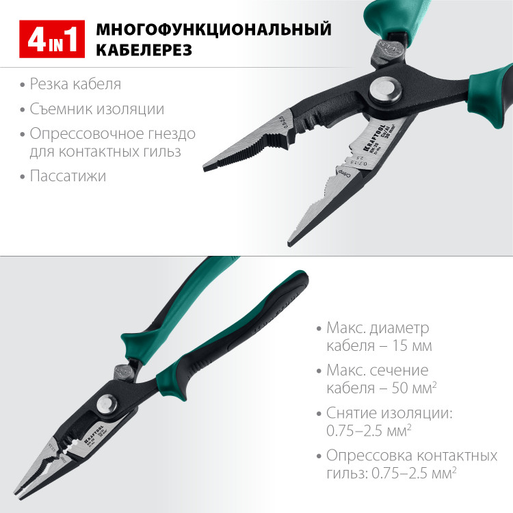 Клещи многофункциональные KRAFTOOL KM-20