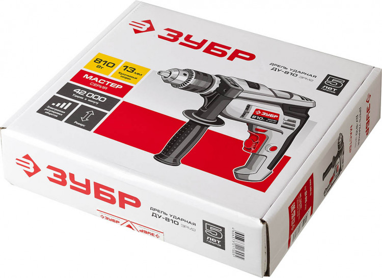 Дрель ударная электрическая ЗУБР ДУ-810 ЭРМ2