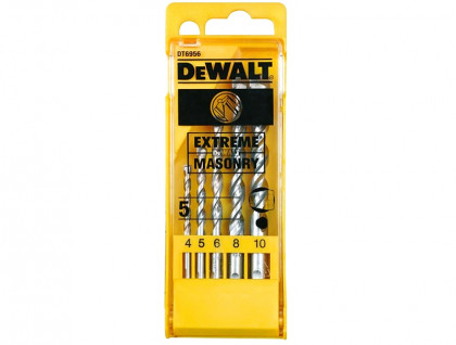 Набор сверл по кирпичу, камню, легкому бетону DeWALT EXTREME DT6956 (4, 5, 6, 8, 10 мм)