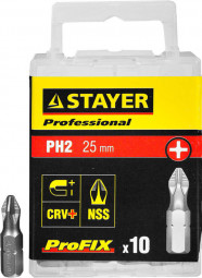 Профессиональные биты STAYER 26201-2-25-10_z01 изготовлены из высококачественной легированной стали и имеют точную геометрию шлицов