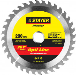 Пильный диск по дереву STAYER 3681-230-30-36