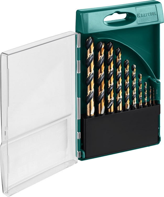 Набор сверл по металлу KRAFTOOL 29656-H10