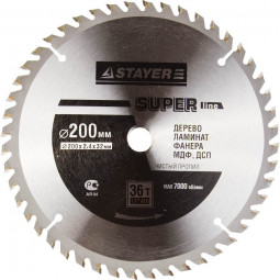 Пильный диск по дереву STAYER 3681-200-32-36