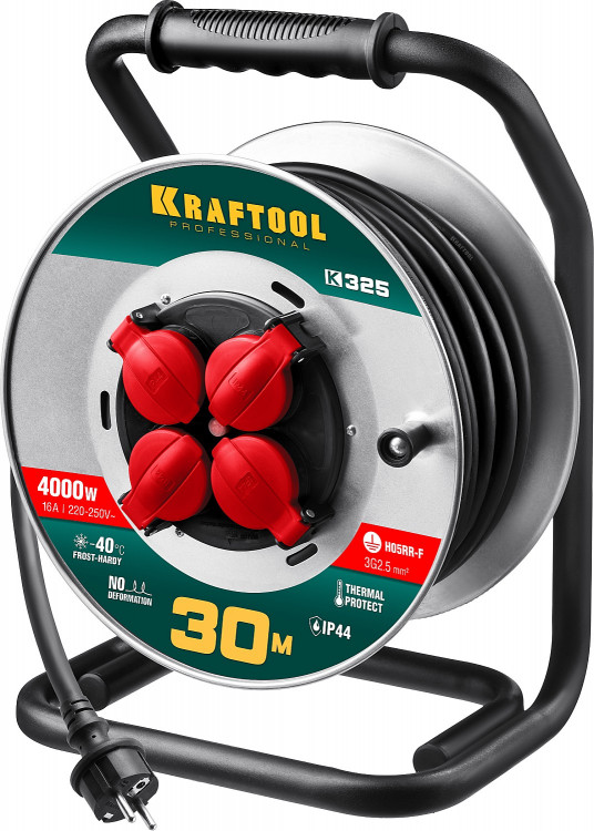 Удлинитель на катушке KRAFTOOL 55086-30
