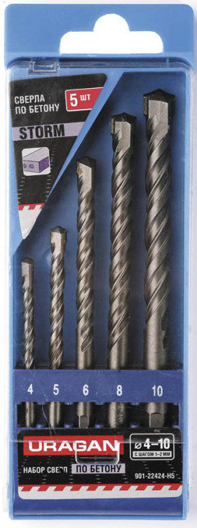 Набор сверел URAGAN 901-22424-H5