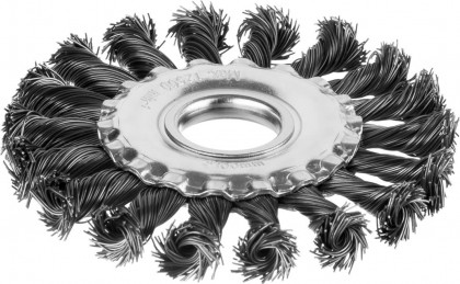 Щетка крацовка дисковая для УШМ MIRAX 35140-100