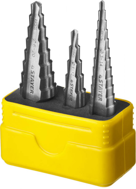 Ступенчатое сверло по металлу набор STAYER 29660-3-20-H3