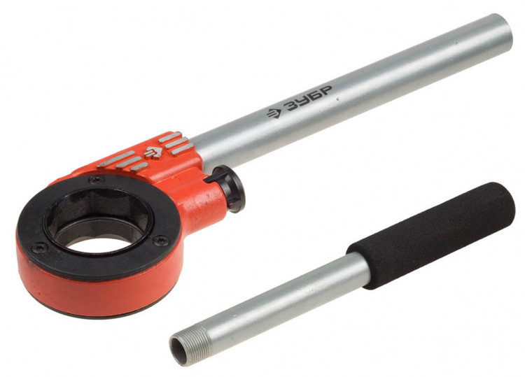 Трещотка  с удлинителем к клуппам ЗУБР 28275-1/4-5/4