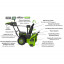 Снегоуборщик аккумуляторный 82V GREENWORKS GD82ST56 + три аккумулятора GD-82 82V G82B5 и зарядное устройство на 2 слота G82C2 82V по СПЕЦИАЛЬНОЙ ЦЕНЕ