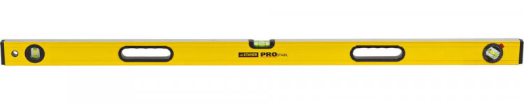 Уровень строительный STAYER 3471-120_z01 предназначен для контроля горизонтальности и вертикальности поверхностей. Три ударозащищенные колбы (1 поворотная). Точность измерения 1 мм/м. Особо усиленный профиль. Поворотная колба на 360°.