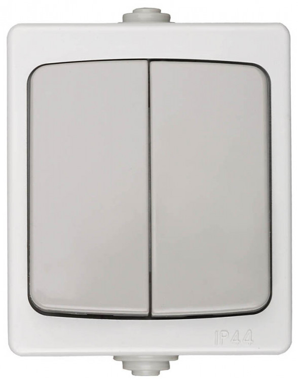 Двухклавишный выключатель СВЕТОЗАР АВРОРА SV-54336-W