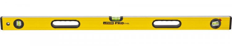 Уровень строительный STAYER 3471-100_z01 предназначен для контроля горизонтальности и вертикальности поверхностей. Три ударозащищенные колбы (1 поворотная). Точность измерения 1 мм/м. Особо усиленный профиль. Поворотная колба на 360°.