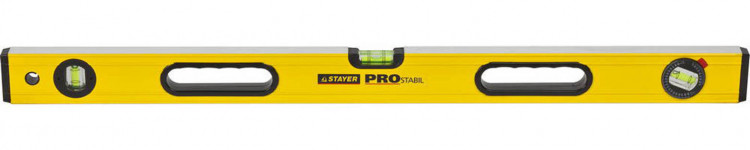 Уровень строительный STAYER 3471-080_z01 предназначен для контроля горизонтальности и вертикальности поверхностей. Три ударозащищенные колбы (1 поворотная). Точность измерения 1 мм/м. Особо усиленный профиль. Поворотная колба на 360°.