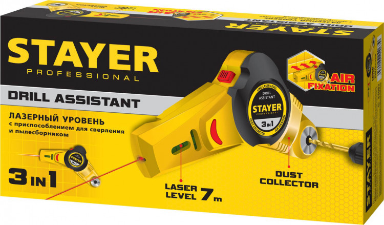 Уровень с приспособлением для сверления STAYER 34987