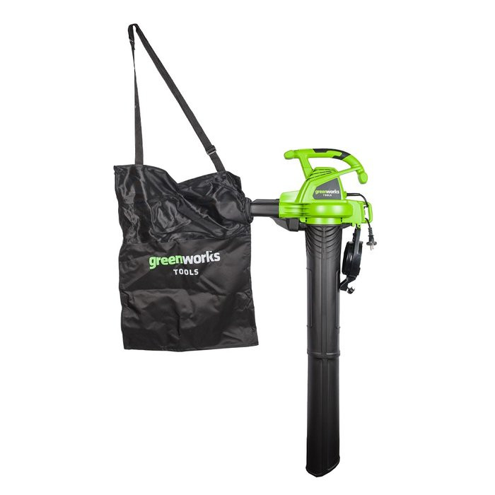 Воздуходув-Садовый Пылесос электрический Greenworks GBV2800, 2800W