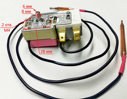 Термостат капиллярный комбинированный 15А 250В WY65Y-C+20А 250В WY-S101W для ВН-10КВ,15КВ,10КН,15КН Термостат капиллярный комбинированный 15А 250В WY65Y-C+20А 250В WY-S101W для ВН-10КВ,15КВ,10КН,15КН