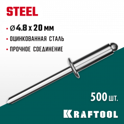 Заклепки стальные KRAFTOOL 311703-48-20