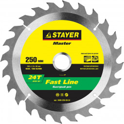 Пильный диск по дереву STAYER 3680-250-30-24