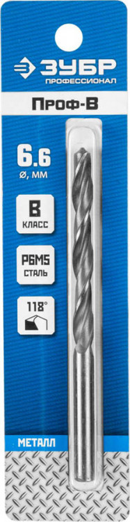 Сверло ЗУБР 29621-6.6