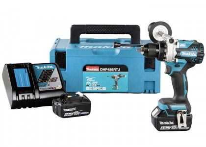 Аккумуляторная ударная дрель-шуруповерт MAKITA DHP486RTJ
