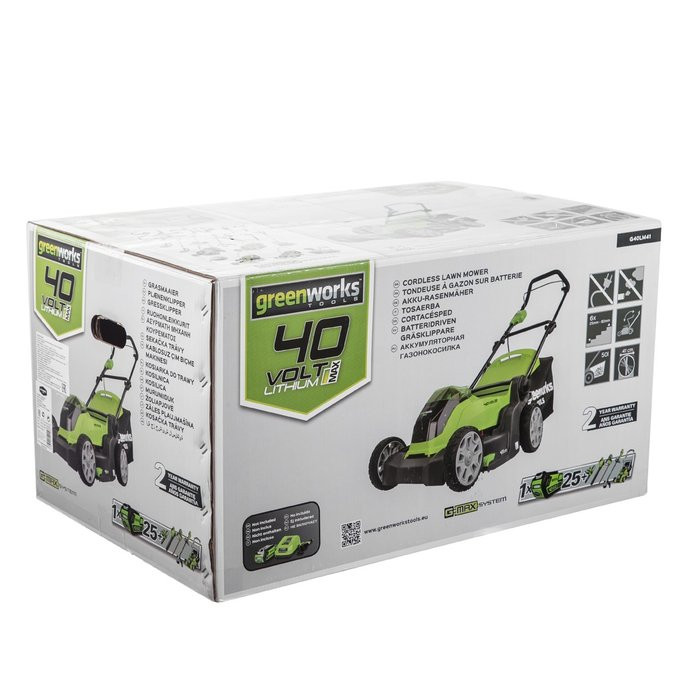 Газонокосилка аккумуляторная Greenworks G40LM41 без АКБ и ЗУ