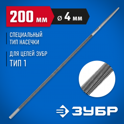 Напильник круглый ЗУБР 1650-20-4.0