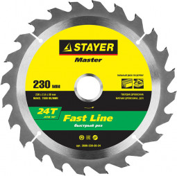 Пильный диск по дереву STAYER 3680-230-30-24