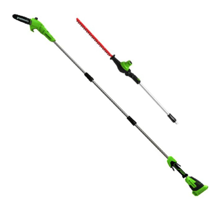 Высоторез-Кусторез аккумуляторный Greenworks G40PSH 1303907, 2 в 1, 40V, без АКБ и ЗУ