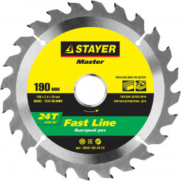 Пильный диск по дереву STAYER 3680-190-30-24