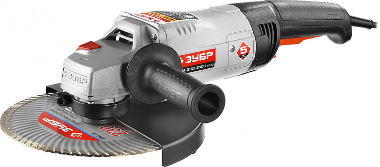 Угловая шлифмашина ЗУБР УШМ-230-2100 ПМ3