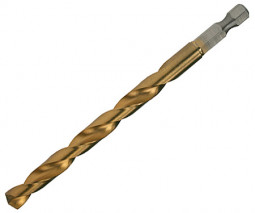 Сверло HSS-G-TiN по металлу c хвостовиком 1/4 MAKITA D-16081