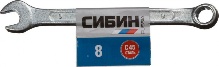 Комбинированный гаечный ключ СИБИН 27089-08