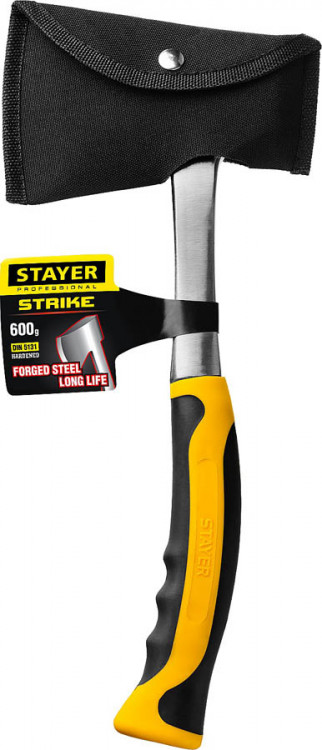 Топорик туристический STAYER 2065-06_z01 предназначен для рубки и обработки древесины. Цельнометаллическая конструкция. Инструментальная закаленная сталь. Эргономичная обрезиненная рукоятка.