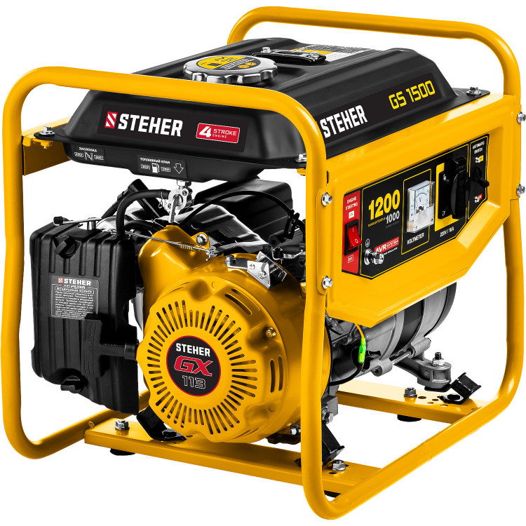 Бензиновый электрогенератор STEHER GS-1500