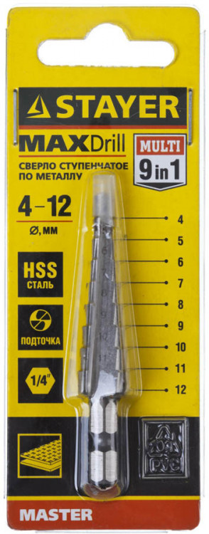 Сверло Stayer 29660-4-12-9