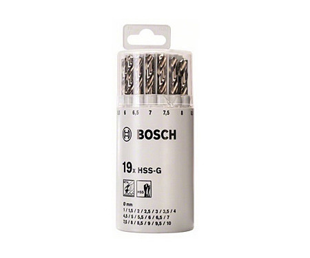 Сверло по металлу BOSCH 1-10 мм (19 шт.), 2607018361