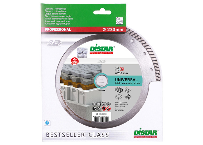 Алмазный диск DISTAR 1A1R Turbo 230 Bestseller Universal