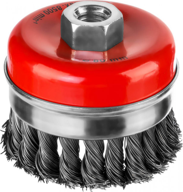 Усиленная щетка чашечная для УШМ MIRAX 35144-080