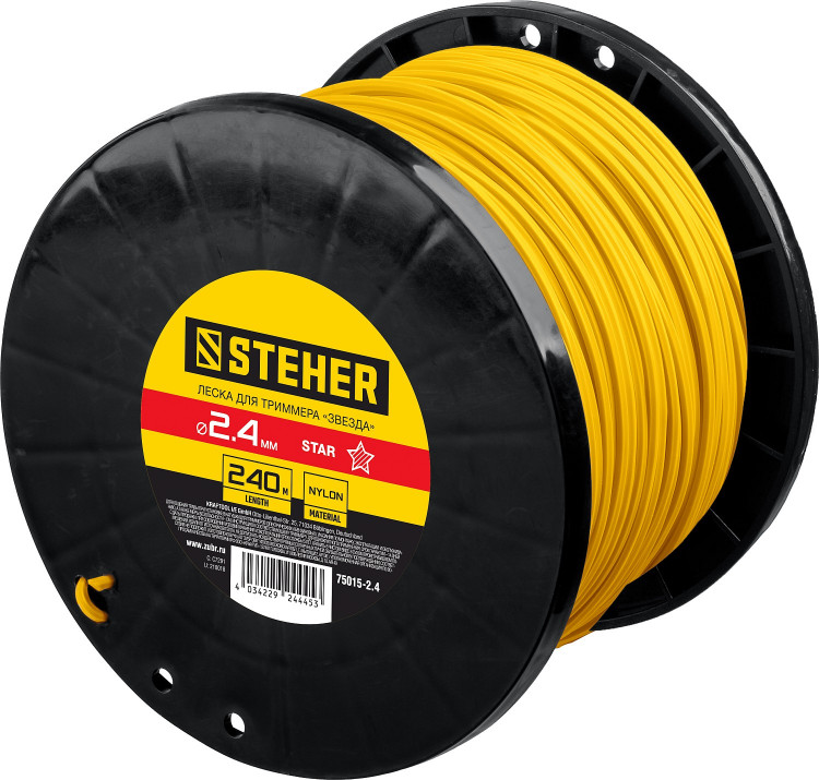 Леска для триммеров STEHER 75015-2.4