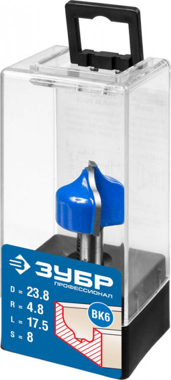 Фреза пазовая фасонная №2 ЗУБР 28741-23.8
