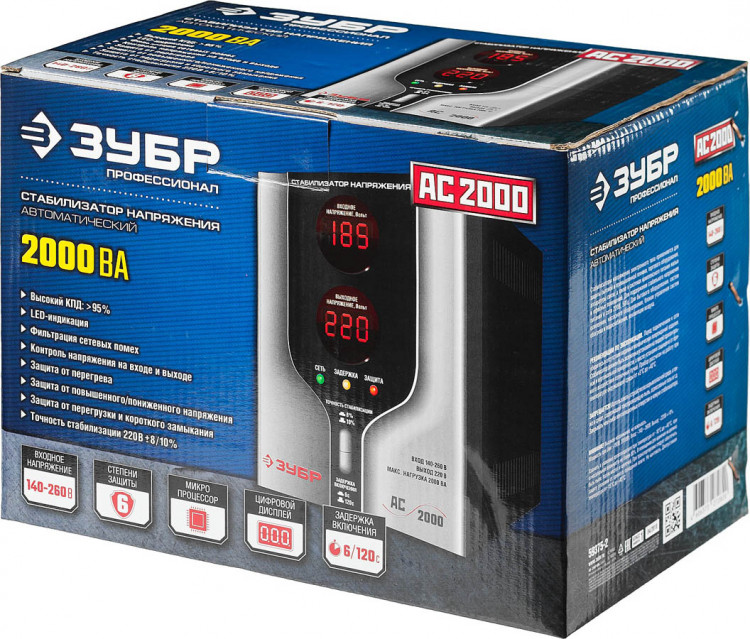 Стабилизатор напряжения ЗУБР 59375-2
