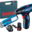 Аккумуляторная дрель-шуруповерт BOSCH GSR 120 LI+GLI 12V-300