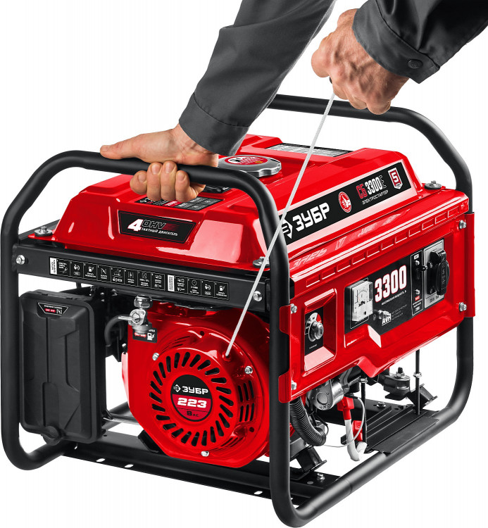 Бензиновый электрогенератор ЗУБР СБ-3300Е
