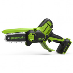 Цепная мини пила аккумуляторная Greenworks G24MCS10 24V без АКБ И ЗУ