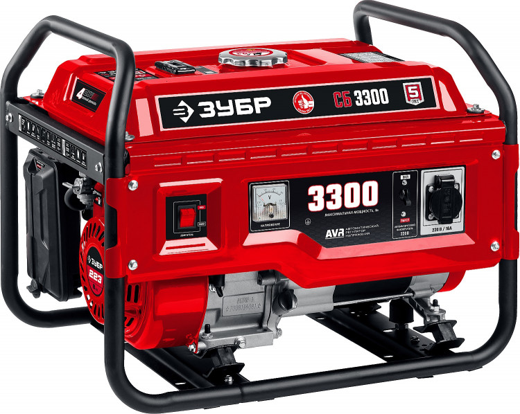 Бензиновый электрогенератор ЗУБР СБ-3300