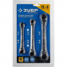 Набор накидных гаечных ключей трещоточных ЗУБР 27105-H3